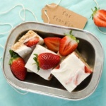 Strawberry and Coconut Fudge Slice Square by Nicole Joy