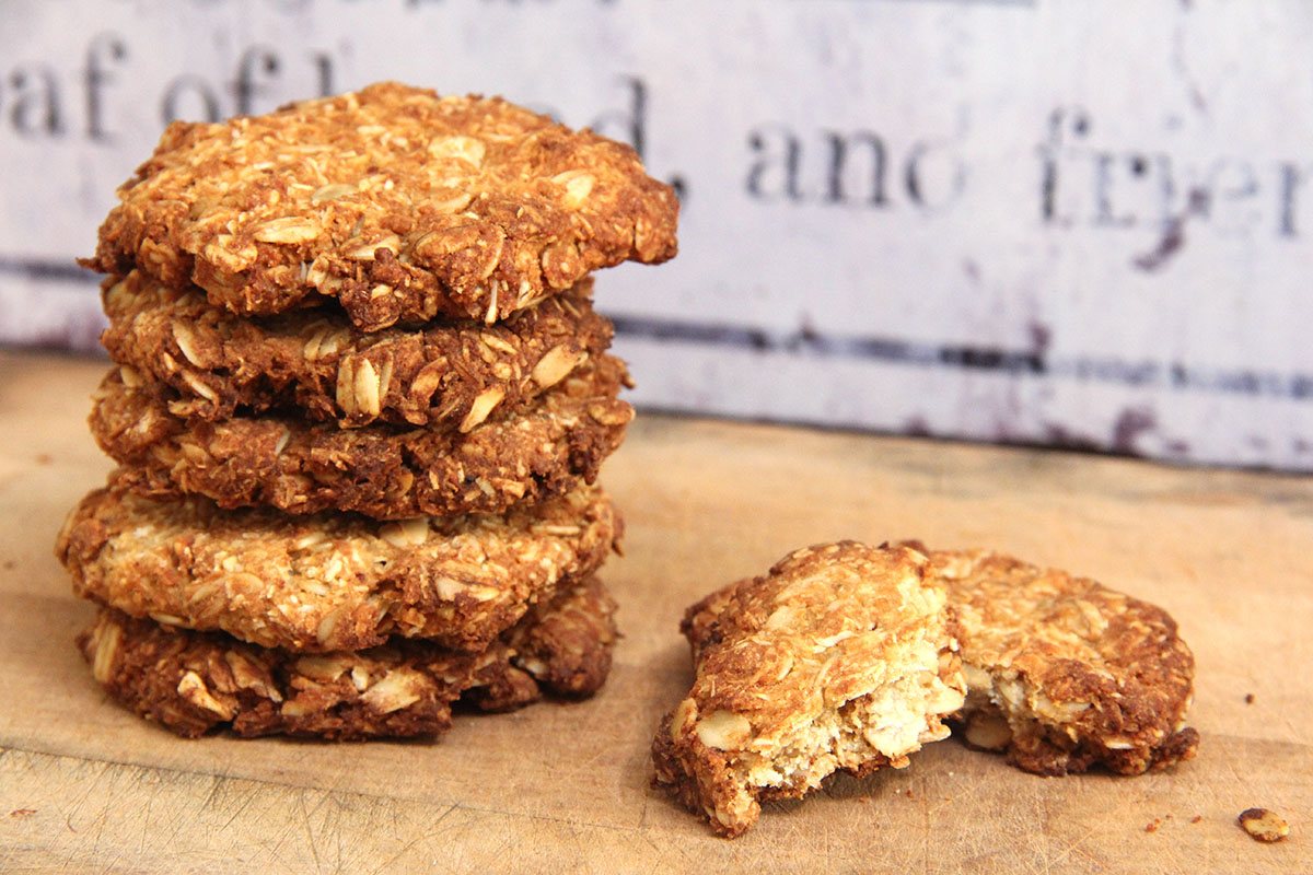 Healthy ANZAC Biscuits recipe by Buffy Ellen of Be Good Organics