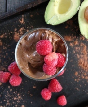 Dark Chocolate Avocado Mousse by McKel Hill from Nutrition Stripped