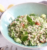 Cauliflower Tabouli recipe by Buffy Ellen of Be Good Organics - vegan, paleo, keto and gluten free