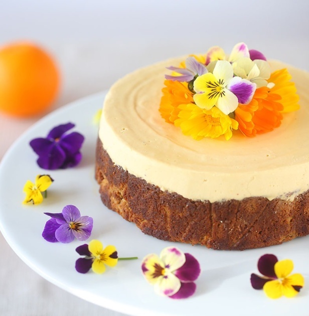 Decadently moist ORANGE, ALMOND AND COCONUT CAKE with the most incredible citrus cream chese icing - gluten free, refined sugar free, vegan, dairy free, egg free, begoodorganics