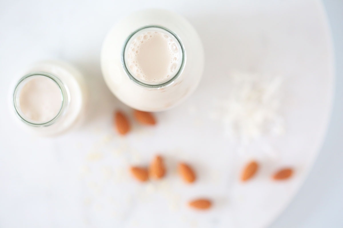Homemade ALMOND, COCONUT AND SESAME MILK - plant based, dairy free, refined sugar free, high calcium, lactose free, 10 minutes, easy, begoodorganics 