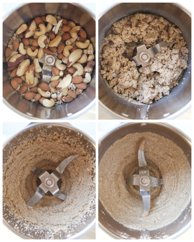 homemade nut butter in thermomix blending