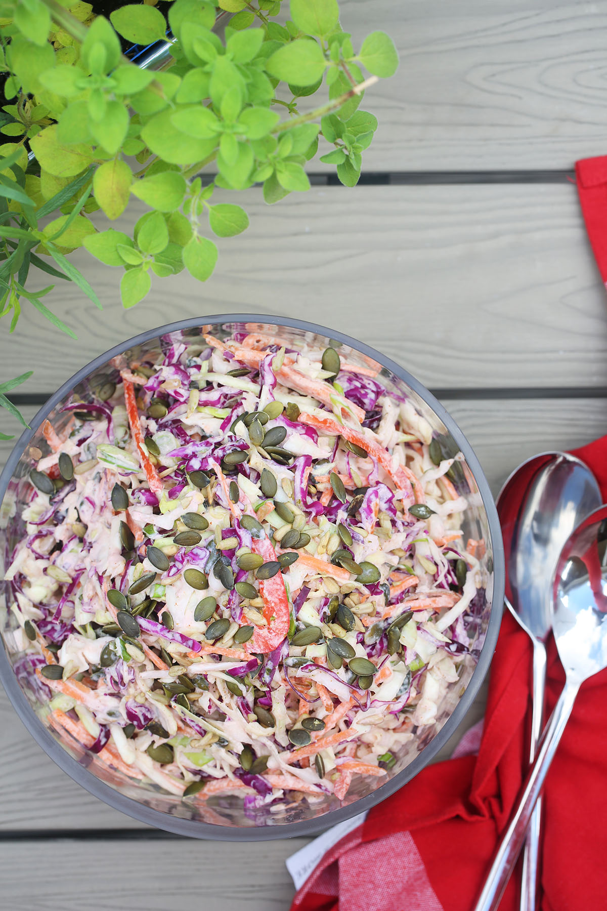 The Best RAINBOW SUPER SLAW with a creamy dairy-free mayo - healthy, plant-based, vegan, vegetarian, dairy free, gluten free, refined sugar free, under 10 minutes, easy, affordable 