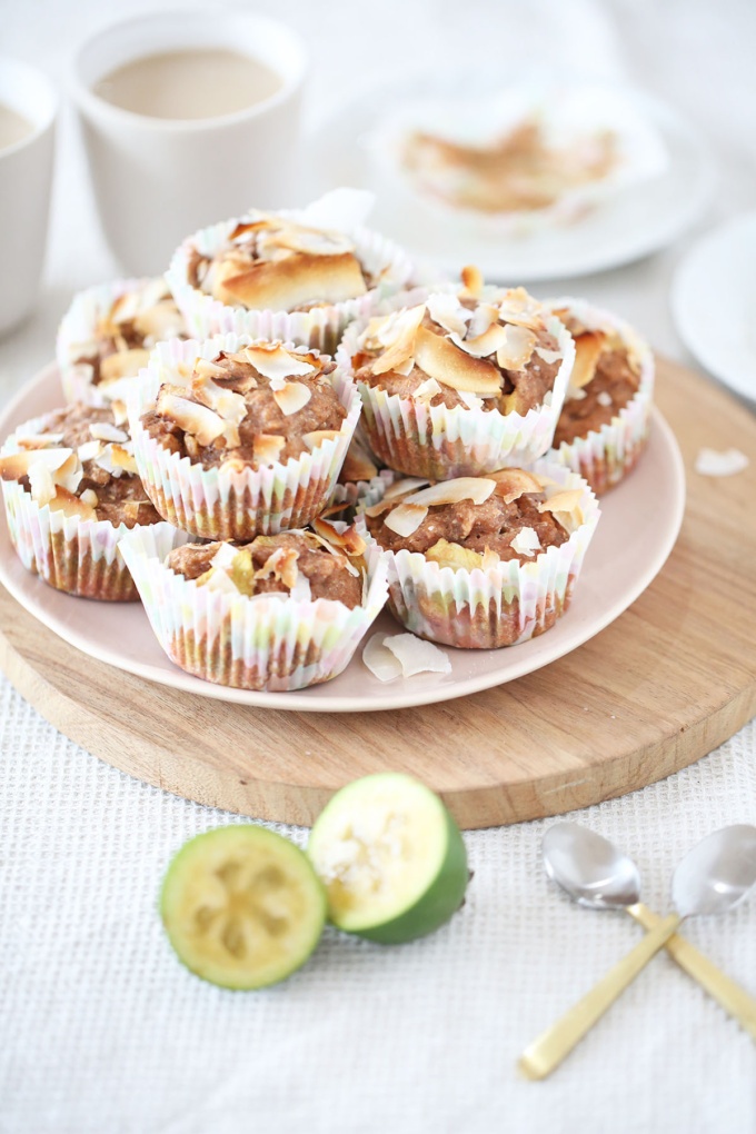 Fruity muffins by Buffy Ellen with toasted coconut on top
