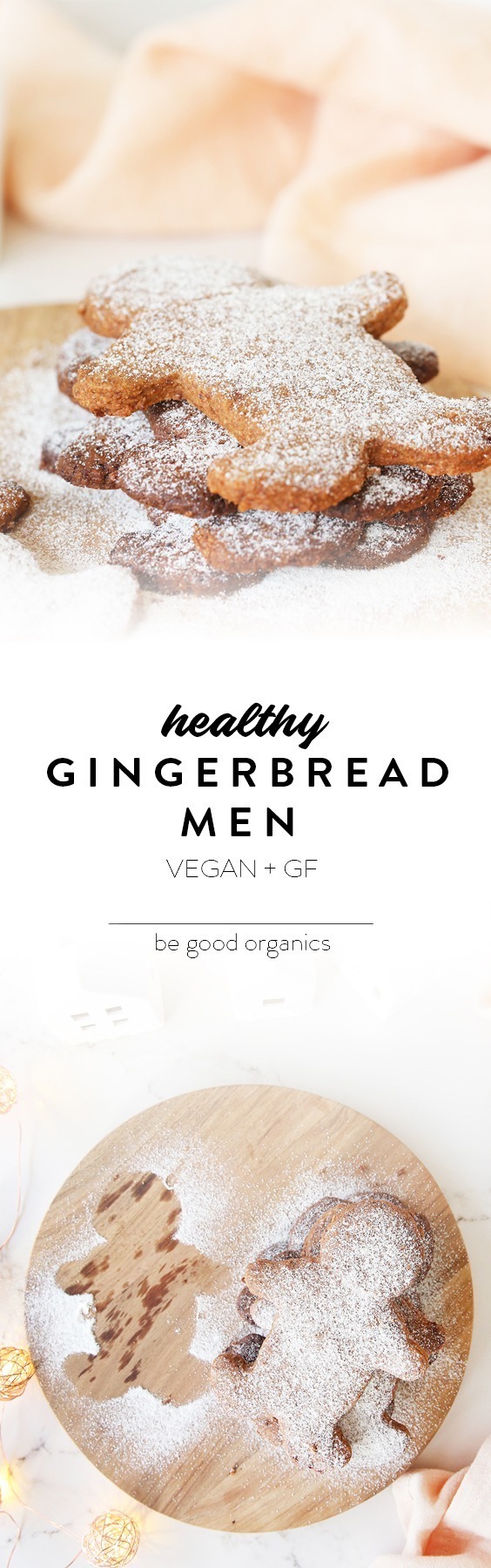 Healthy vegan gingerbread men did you say? These are for you (or your homemade gifts)! Think buttery crumbly shortbread, spiced with Mr Claus’s favourites, made extra spesh thanks to a few secret additions. Vegan, dairy free, low sugar + no refined sugar.